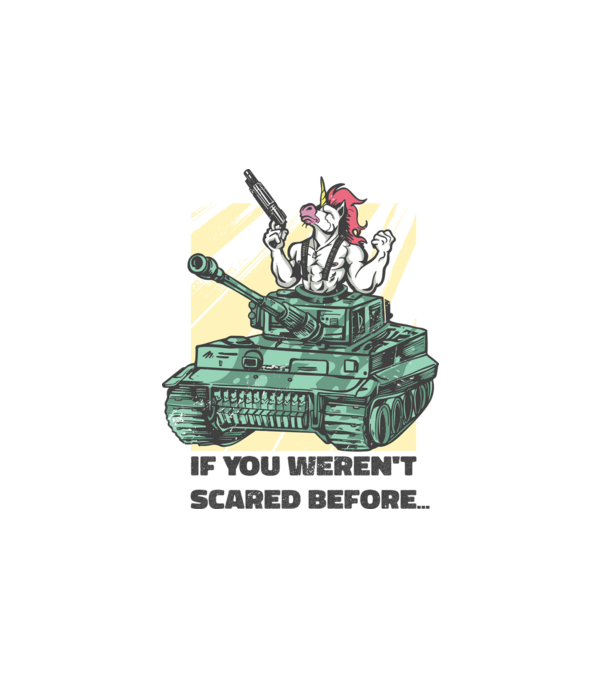 Unikornis Tank minta fehér pólón