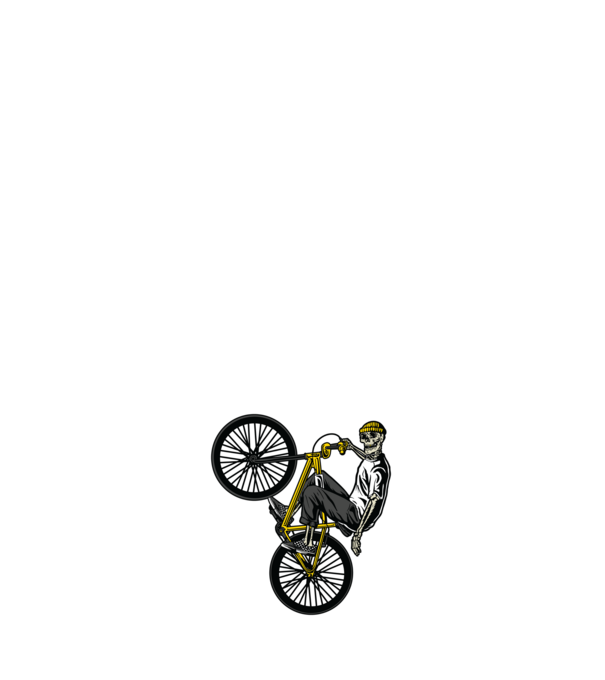 Csontváz BMX minta sötétkék pólón