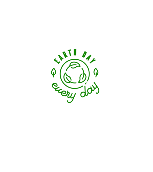 Earth Day Every Day - Föld napja minta fehér pólón