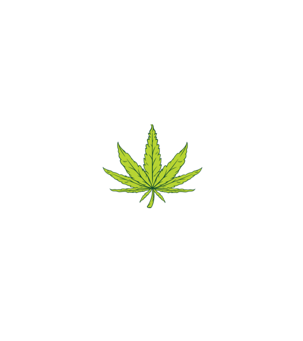 Marijuana levél minta fekete pólón