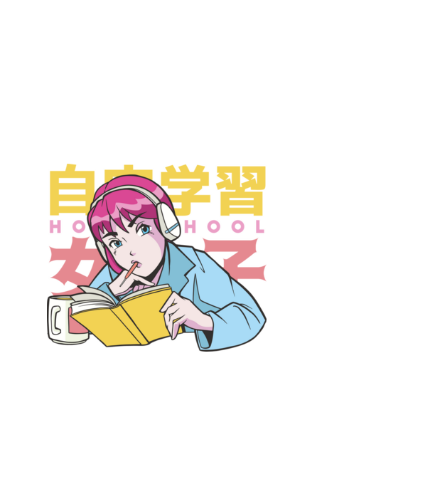 Homeschool Girl minta fekete pólón