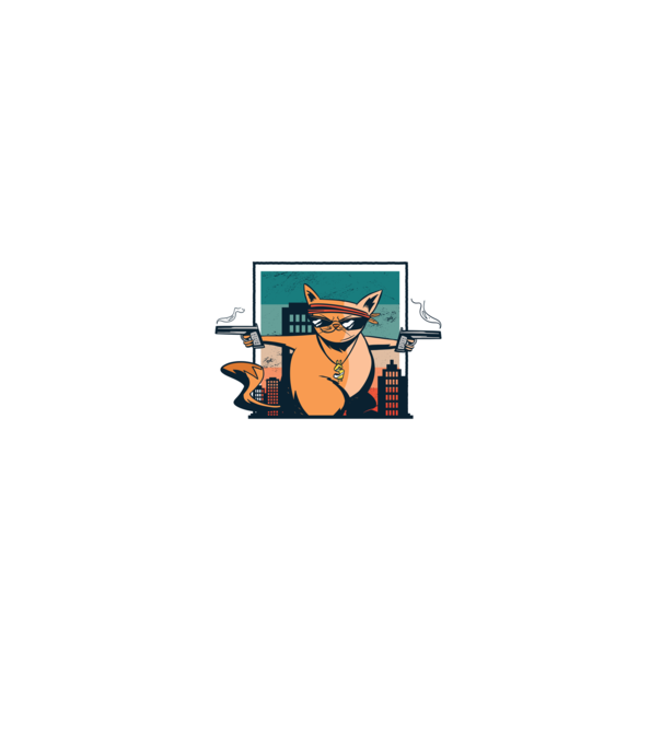 Pew Pew Madafakas Cica minta szürke pólón