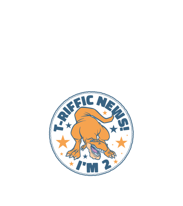 T-rex Terrific news i'm 2 minta királykék pólón