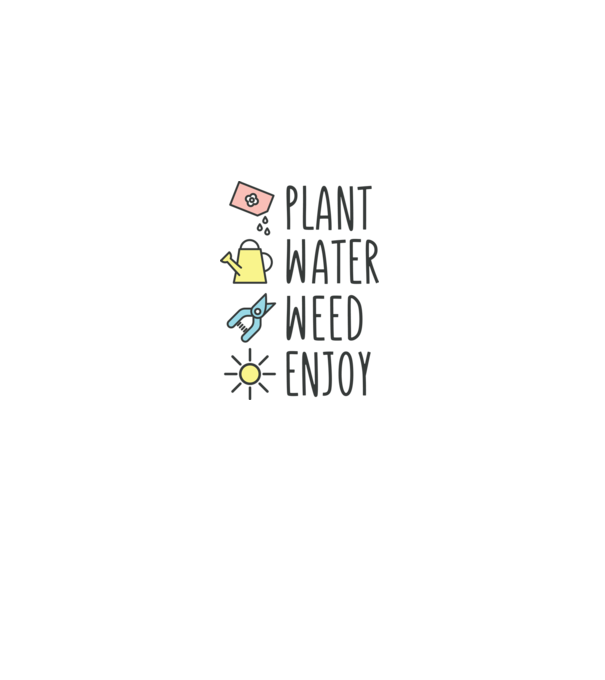 Plant Water Weed Enjoy minta szürke pólón