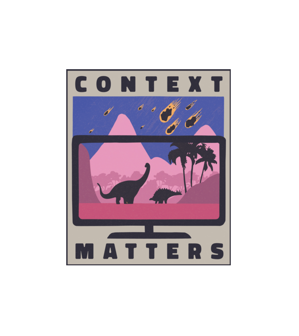 Context Matters minta fehér pólón