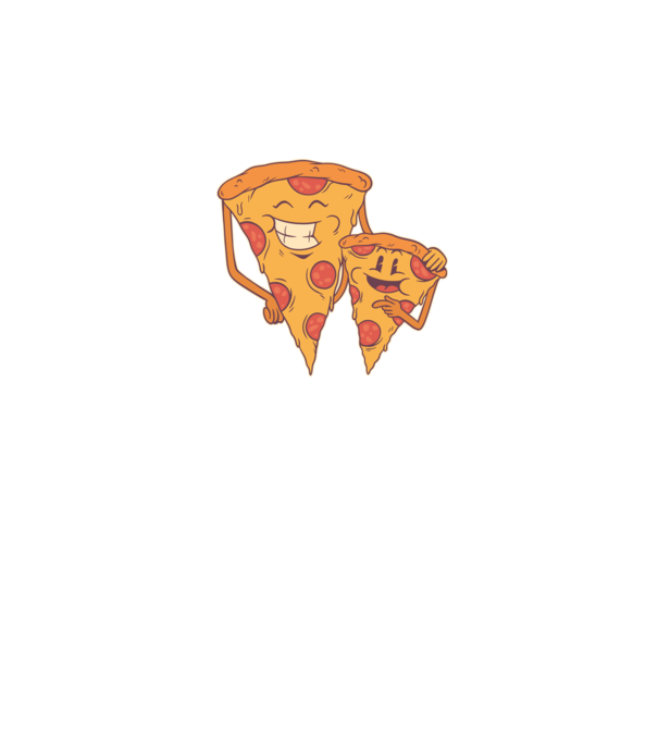 Pizza Család minta szürke pólón