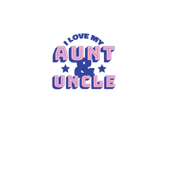 I Love My Aunt & Uncle minta türkiz pólón