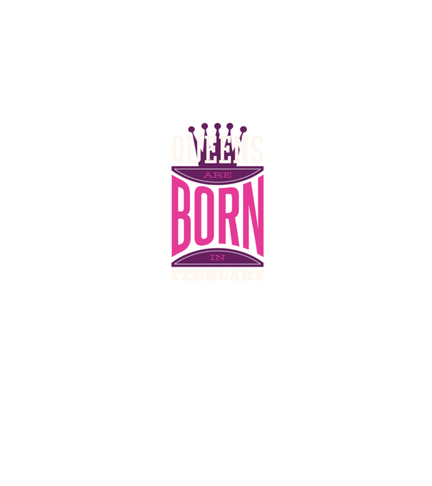 Queens are born in February minta farmerkék pólón