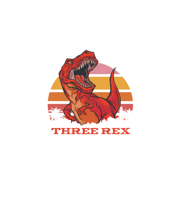 T Rex minta fekete pólón