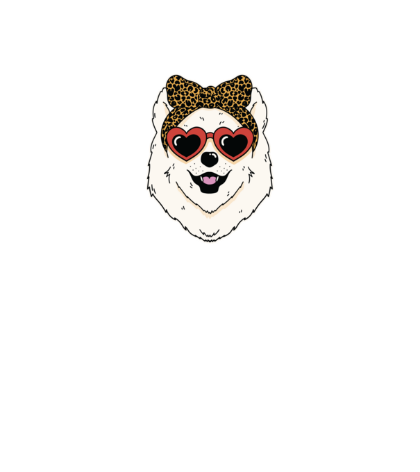 Samoyed minta fekete pólón