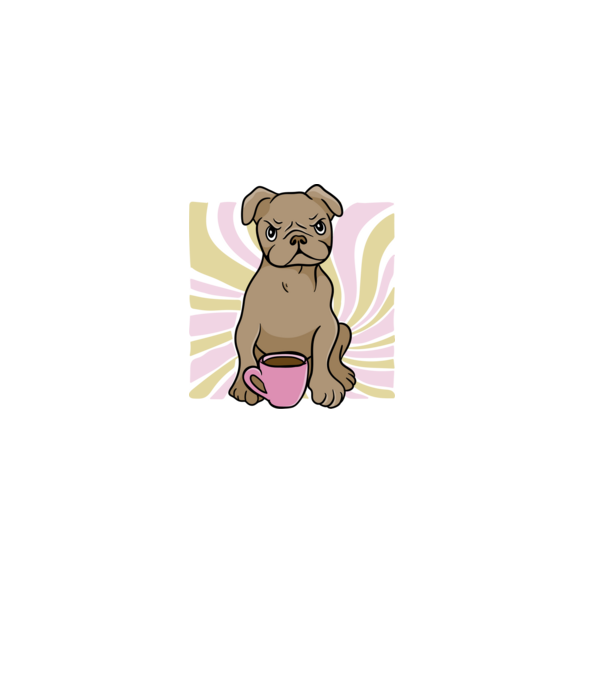 Grumpy Bulldog minta fekete pólón