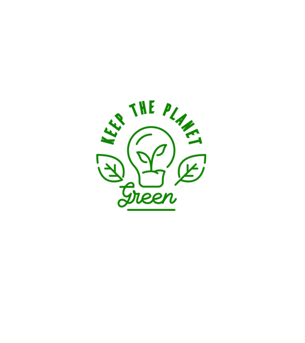Keep The Planet Green - Föld napja minta fehér pólón