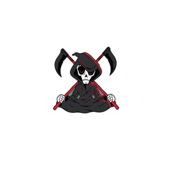 Kaszás - Grim Reaper minta fekete pólón