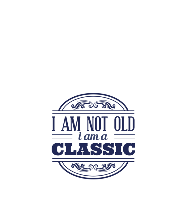 I'm not old, I am a Classic minta királykék pólón