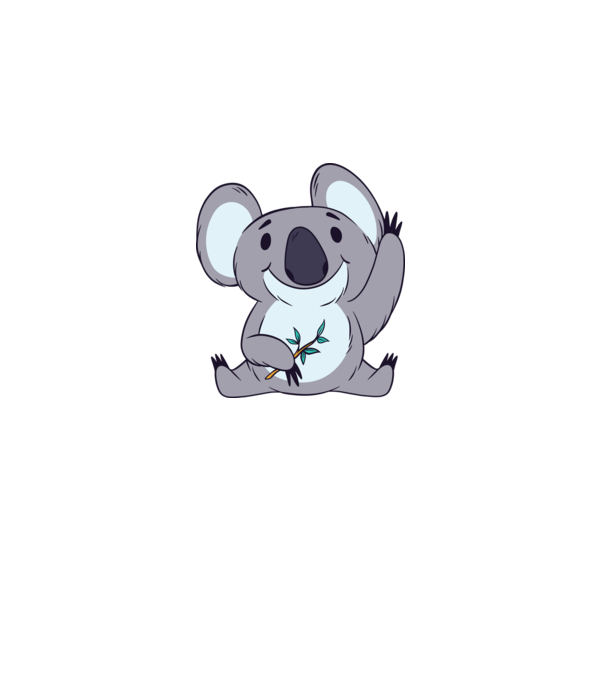 Cuki Koala minta fehér pólón