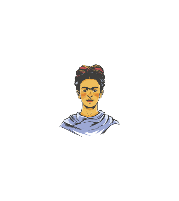 Frida portré minta homokszín pólón