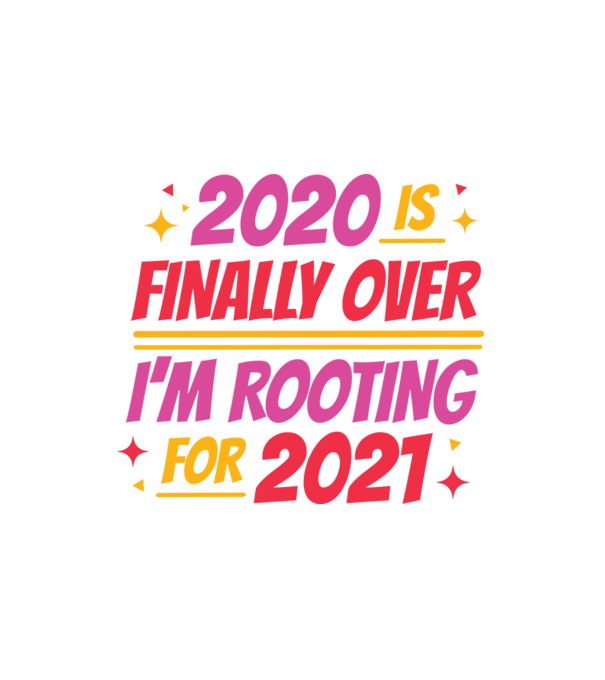 2020-nak végre vége minta fehér pólón
