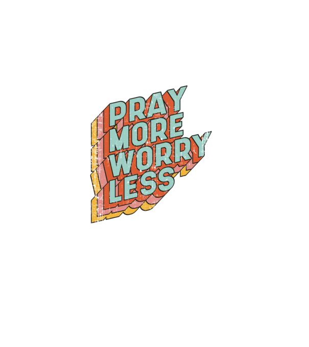 Pray More minta sötétkék pólón