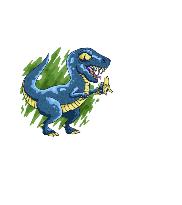 Banana Raptor minta világoskék pólón