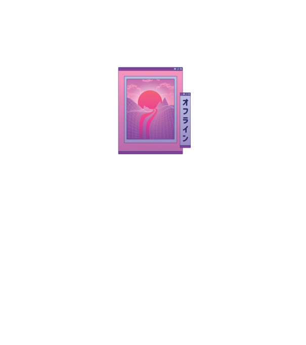 Retro wave minta királykék pólón