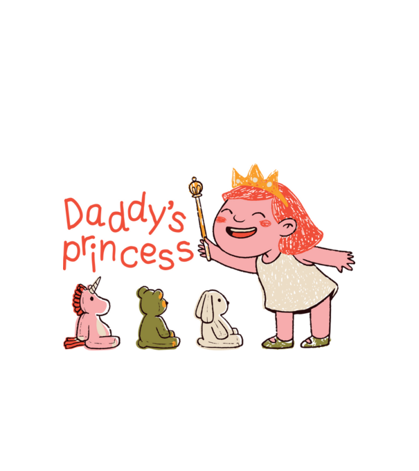 Daddy's Princess - Apa kicsi hercegnője minta fehér pólón