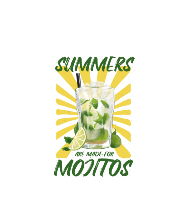 Mojito minta fehér pólón
