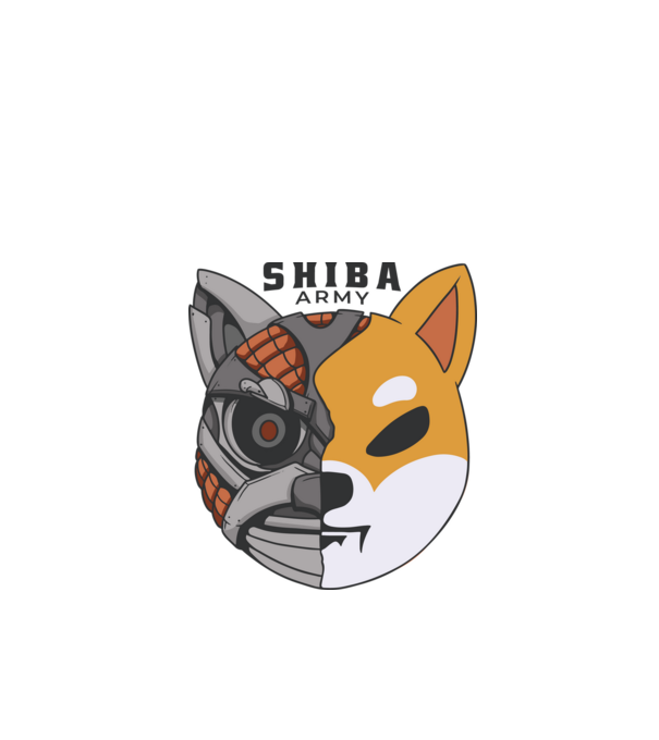 Shiba Army minta fehér pólón