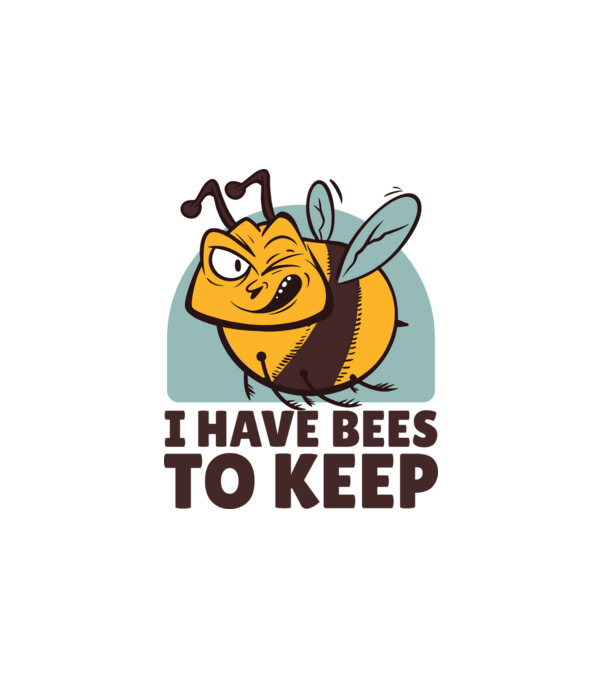 keep bees minta fehér pólón