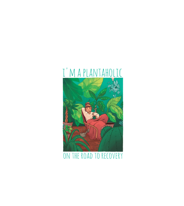 Plantaholic minta fekete pólón