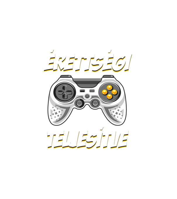 Érettségi teljesítve gamer Ballagás minta fehér pólón