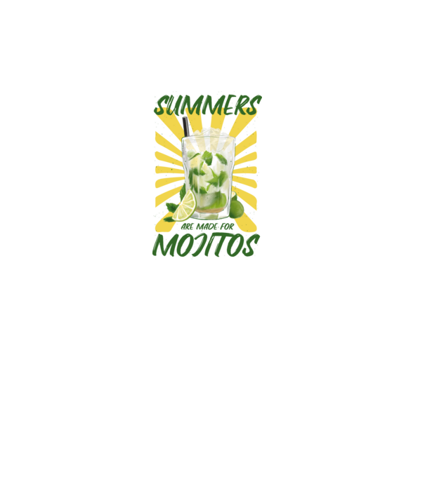 Mojito minta fehér pólón