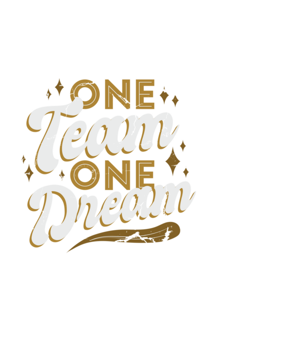One Team One Dream minta fekete pólón
