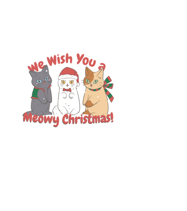 We wish You a Meowy Christmas minta fekete pólón