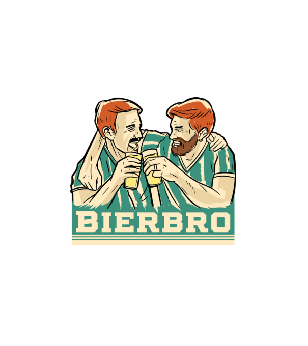 Bier bros minta fehér pólón