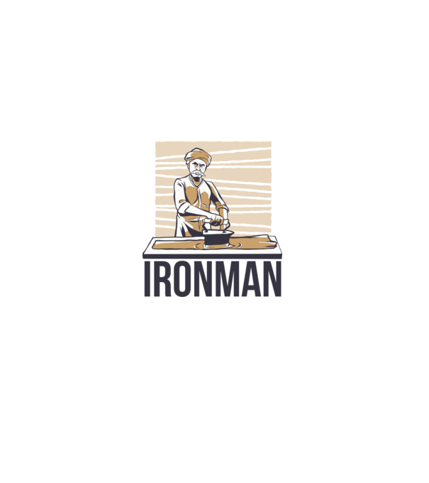 Ironman Vasaló Ember minta fehér pólón