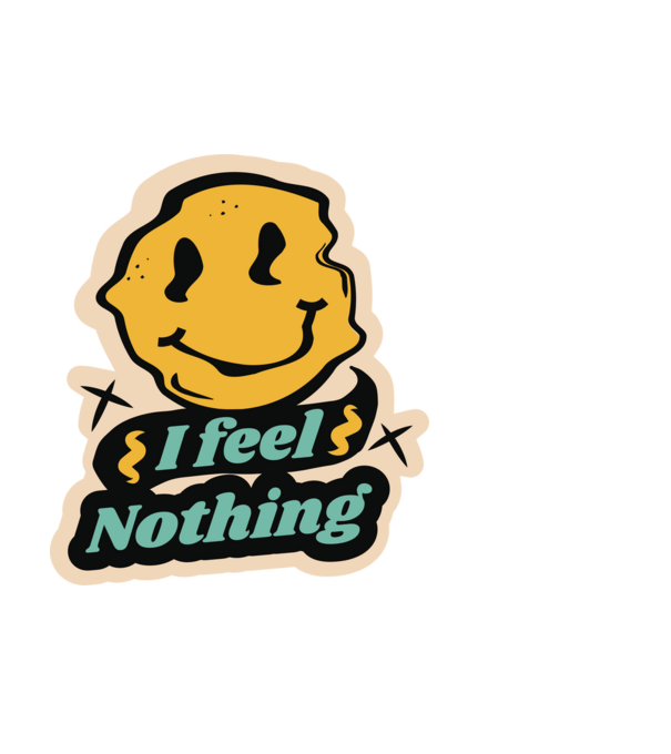 I feel nothing minta fehér pólón