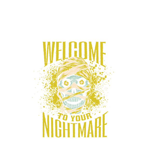 Welcome to your Nightmare Halloween minta fehér pólón