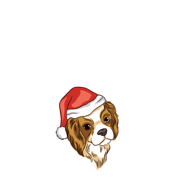 Santa Cocker Spániel minta fehér pólón