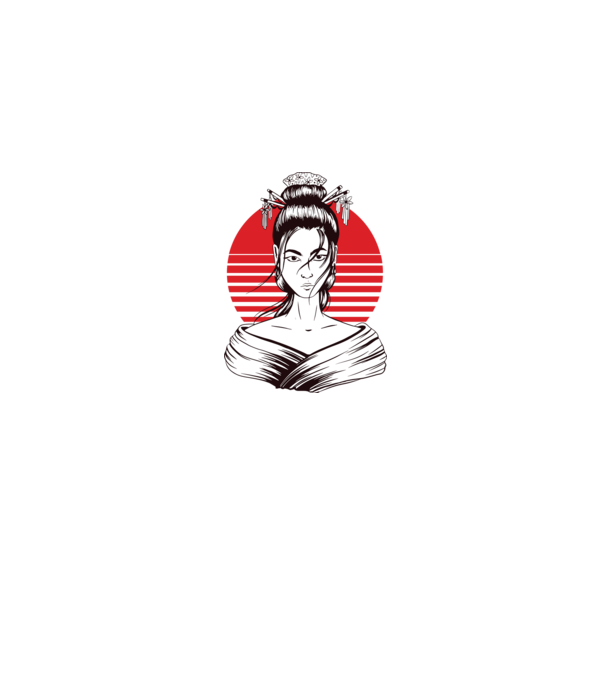 Japán Gésa minta szürke pólón