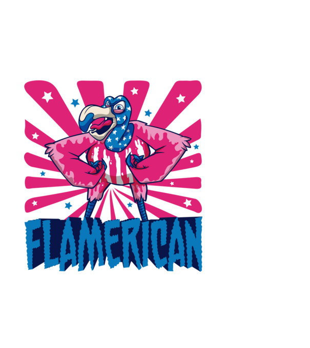 Flamerican minta fekete pólón