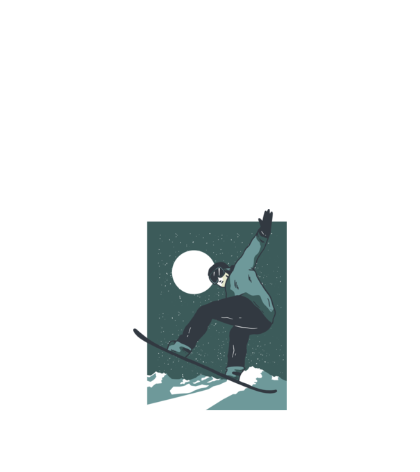 Snowboard ugrás minta királykék pólón