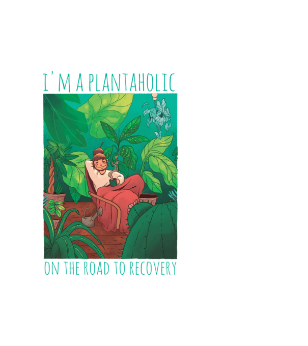 Plantaholic minta fehér pólón