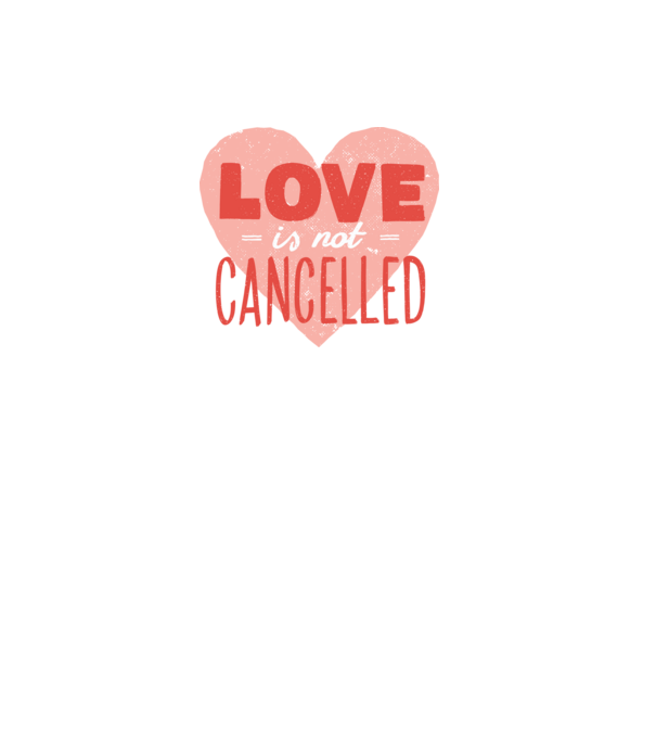 Love is not cancelled minta lila pólón
