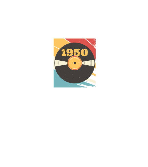 Born in 1950 Limited Edition Vynil Bakelit Retro minta sötétkék pólón