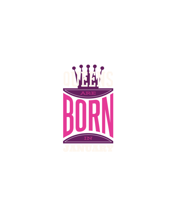 Queens are born in January minta fekete pólón