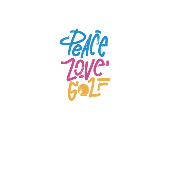 Peace love golf minta fekete pólón