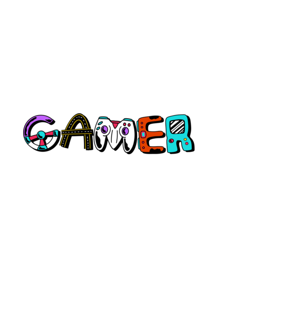 Gamer Felirat minta almazöld pólón