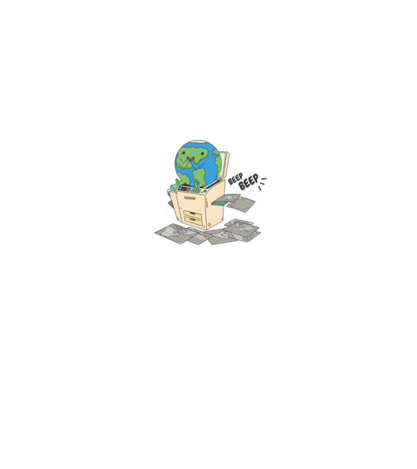 Earth Planet Scanner minta szürke pólón