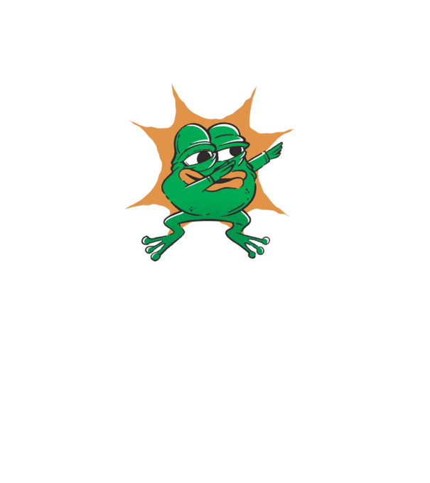 Béka DAB minta szürke pólón