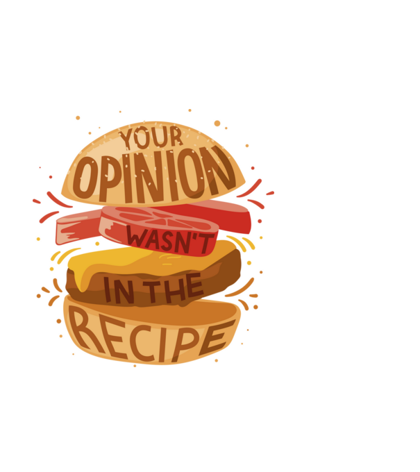 Your Opinion Burger minta fekete pólón